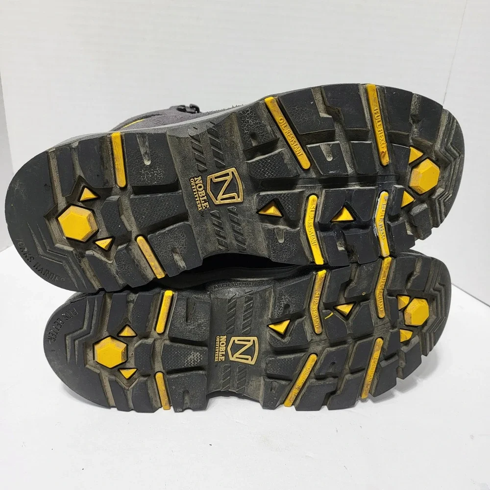 Noble Outfitters Mens All-Around Waterproof Hiking Boots Gray Yellow 9.5 R*